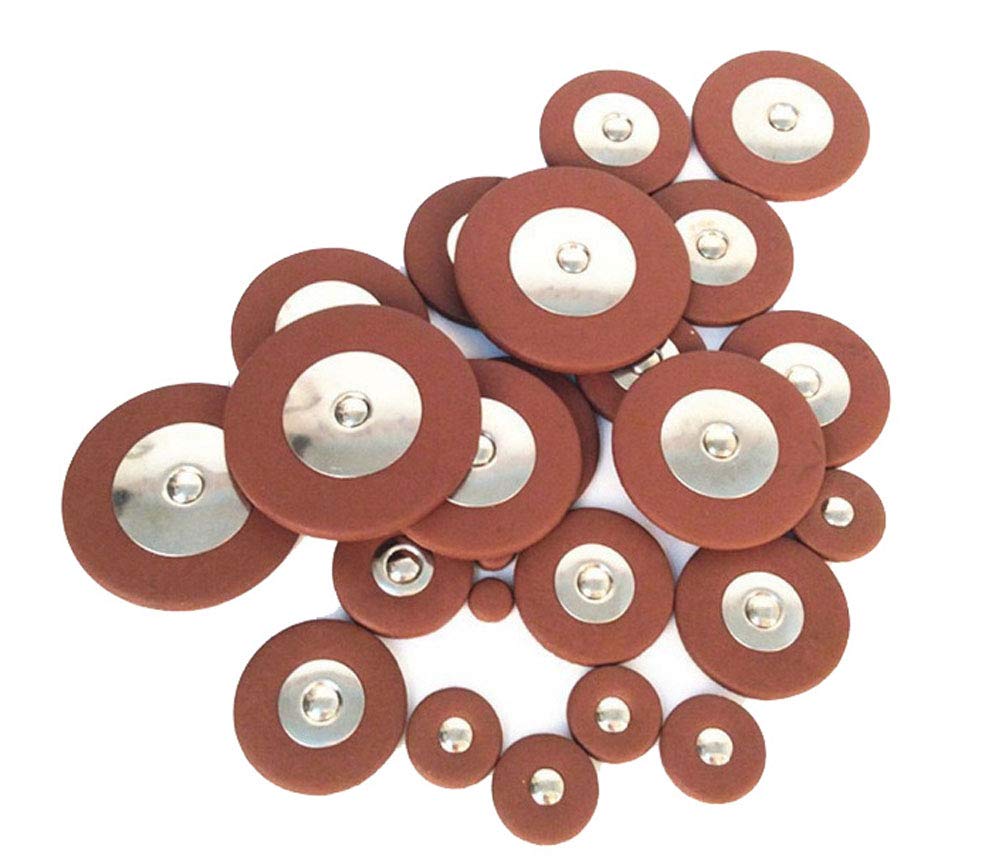 25 Pieces Leather Alto Sax Pads Replacement Set S695