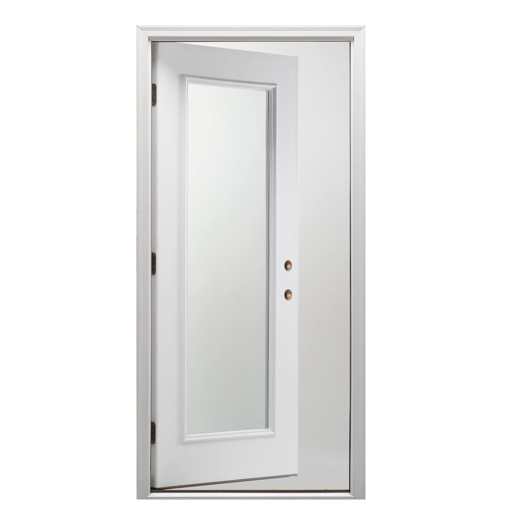 Primed Fiberglass Left Hand In-Swing Prehung Front Door 30" x 80" T964