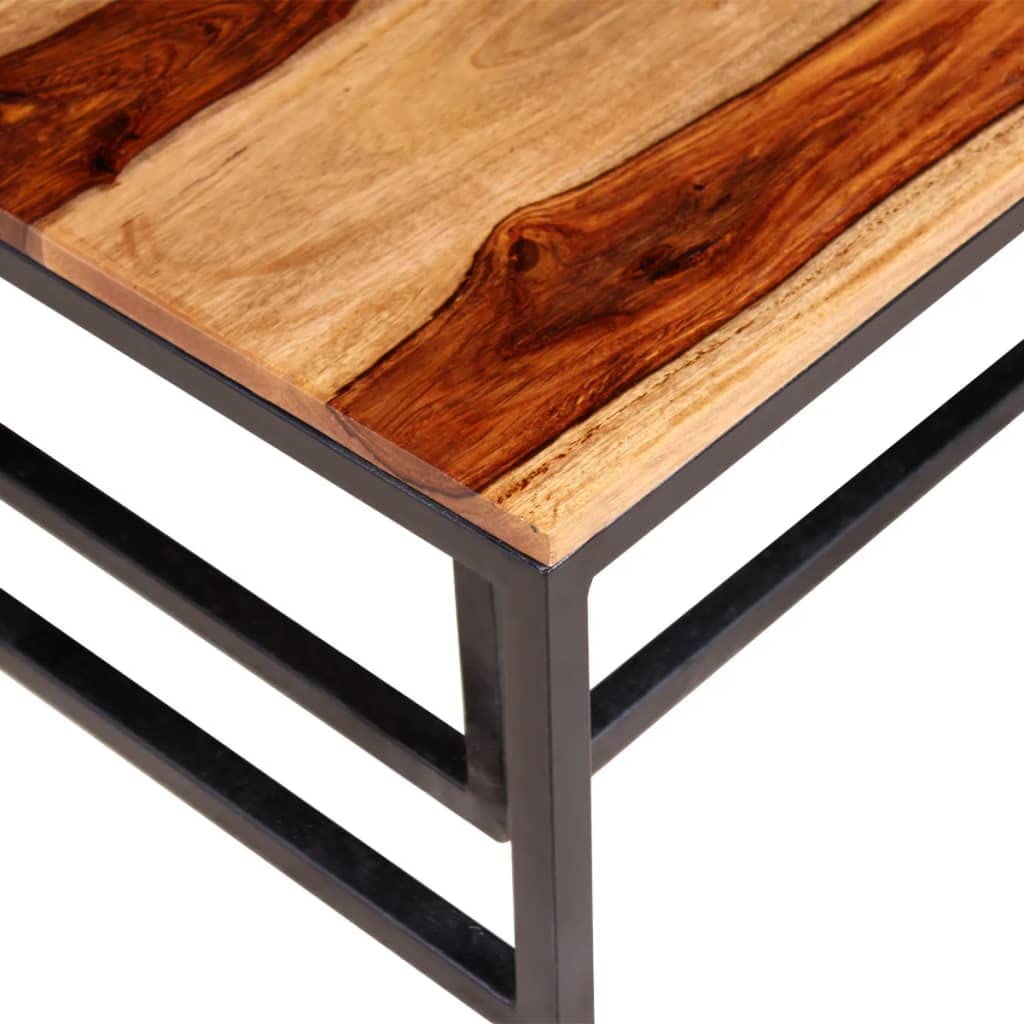 Two Piece Solid Sheesham Wood Nesting Coffee Table Set S58552