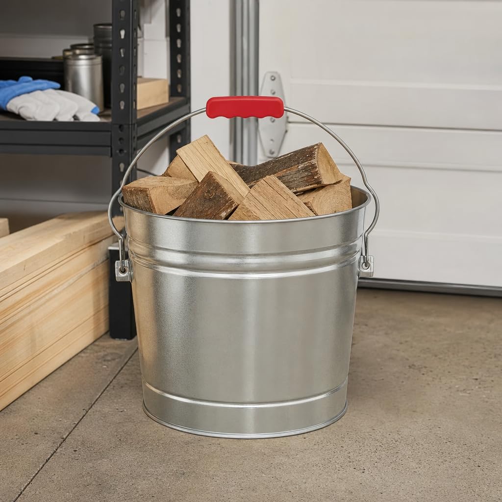 6 Gal Galvanized Steel Storage Can with Locking Lid K672124