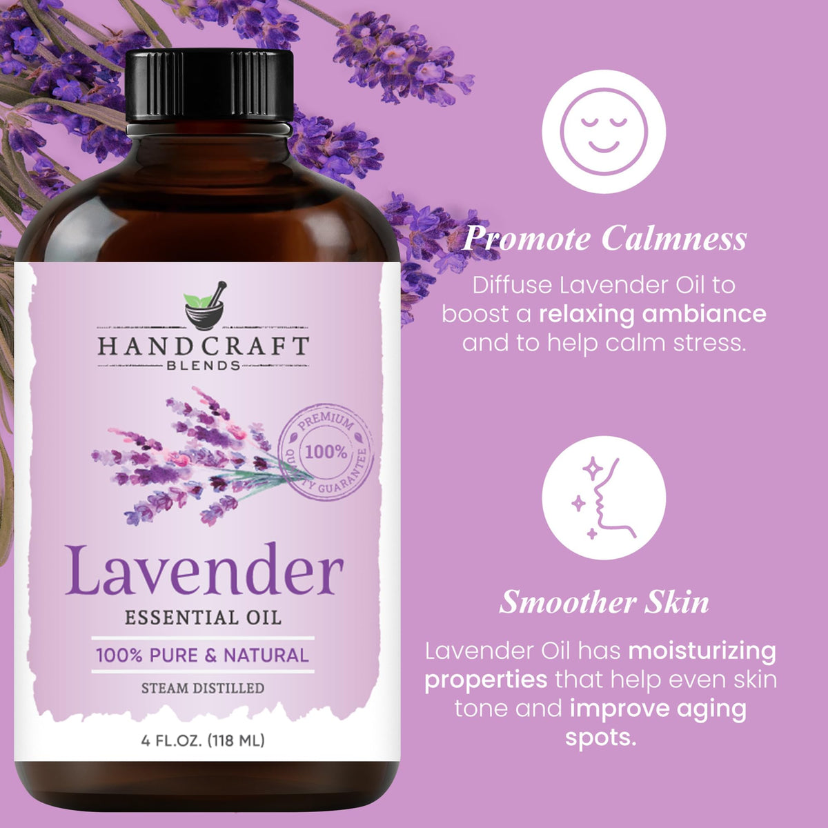 Peppermint and Lavender Essential Oils Set 2 x 4 Fl Oz B124169