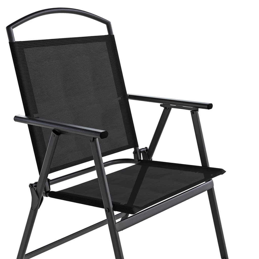 Folding Outdoor Chairs Set of 2 Black M6584