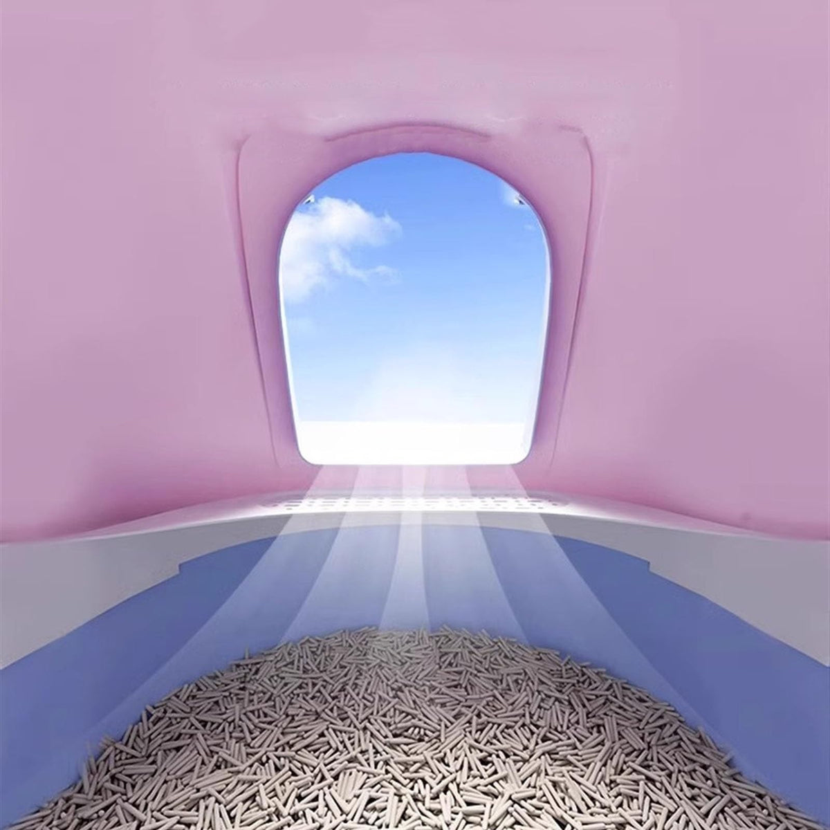 Covered Cat Litter Box with Scoop L4521