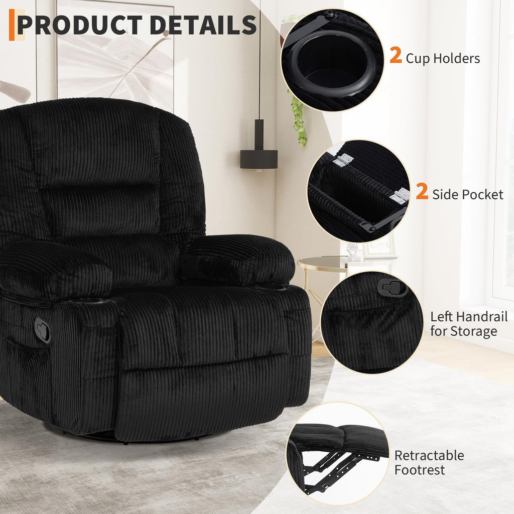Oversized Swivel Rocker Recliner Chair M5664