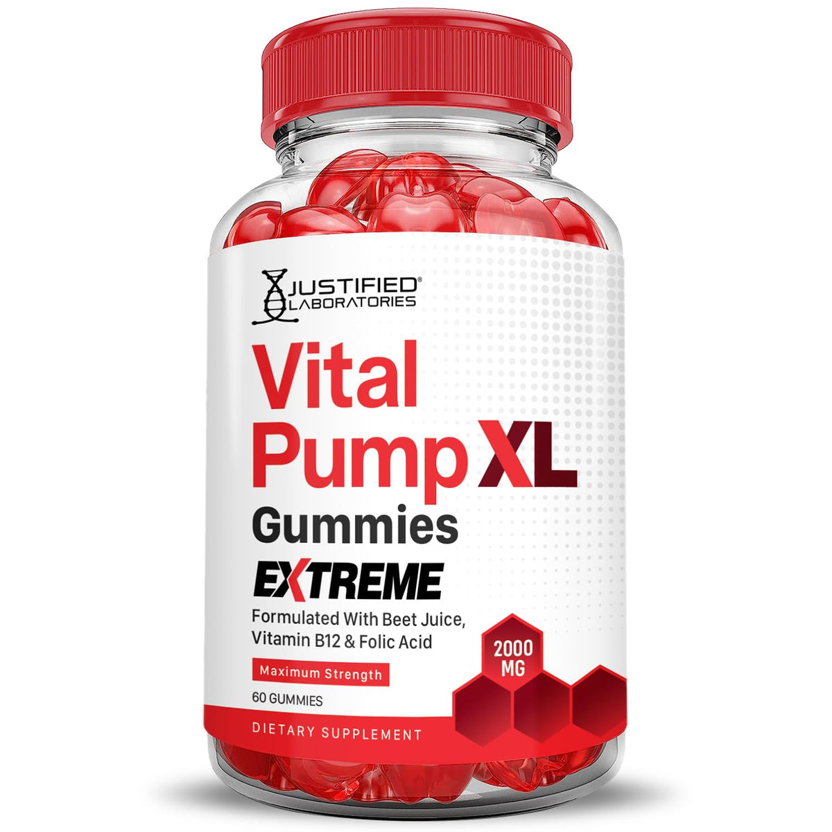 2000MG Beet Juice ACV Pomegranate B12 Vegan Non GMO Gummies D34211