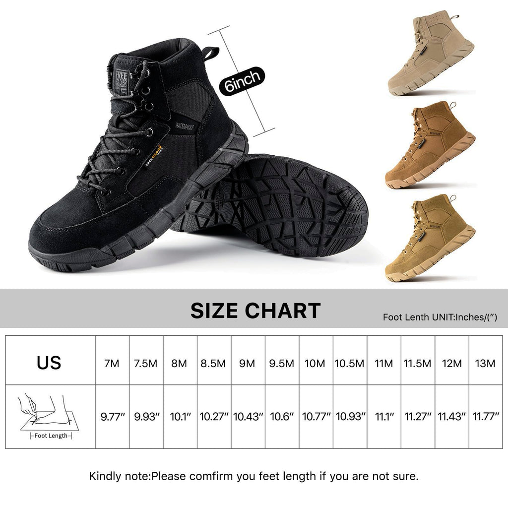Men's 6 Inches Lightweight Waterproof Suede Leather Work Boots P178286