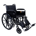 Silver Wheelchair with Detachable Full Arms & Elevating Leg Rests O404956