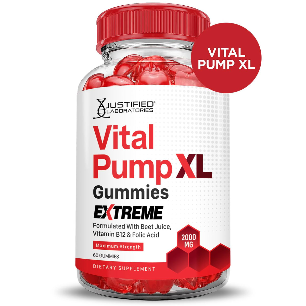 2000MG Beet Juice ACV Pomegranate B12 Vegan Non GMO Gummies D34211