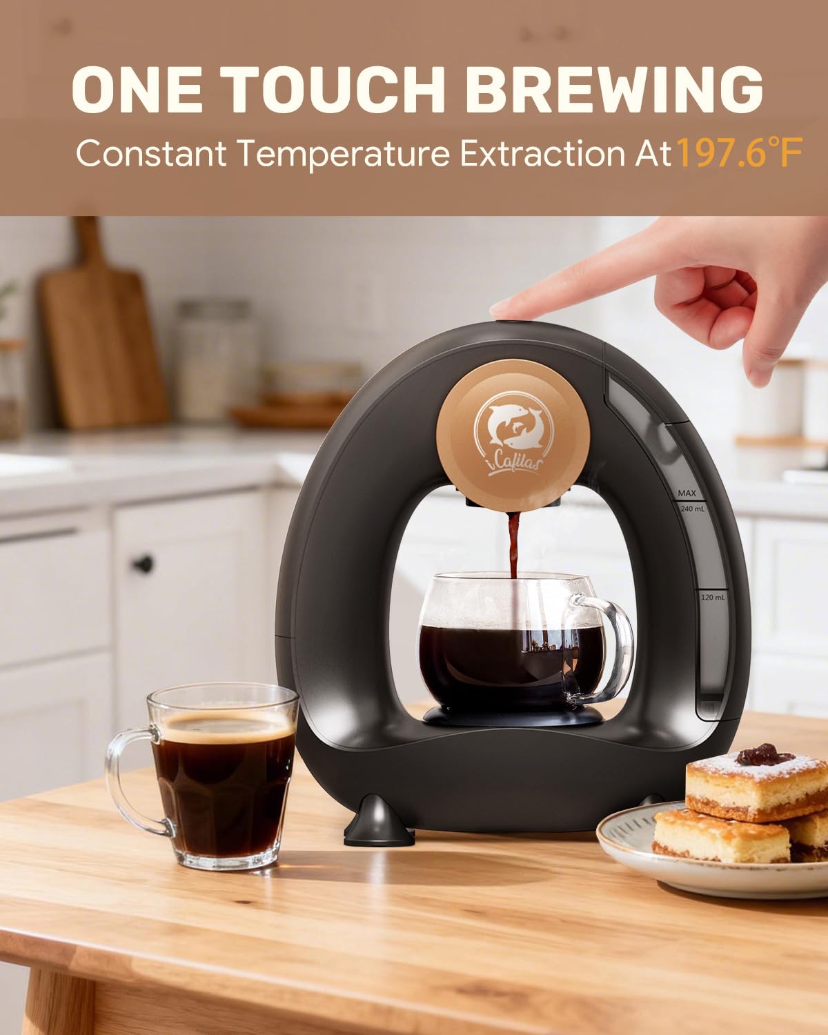 2-in-1 Mini Single Serve Coffee Maker F22465