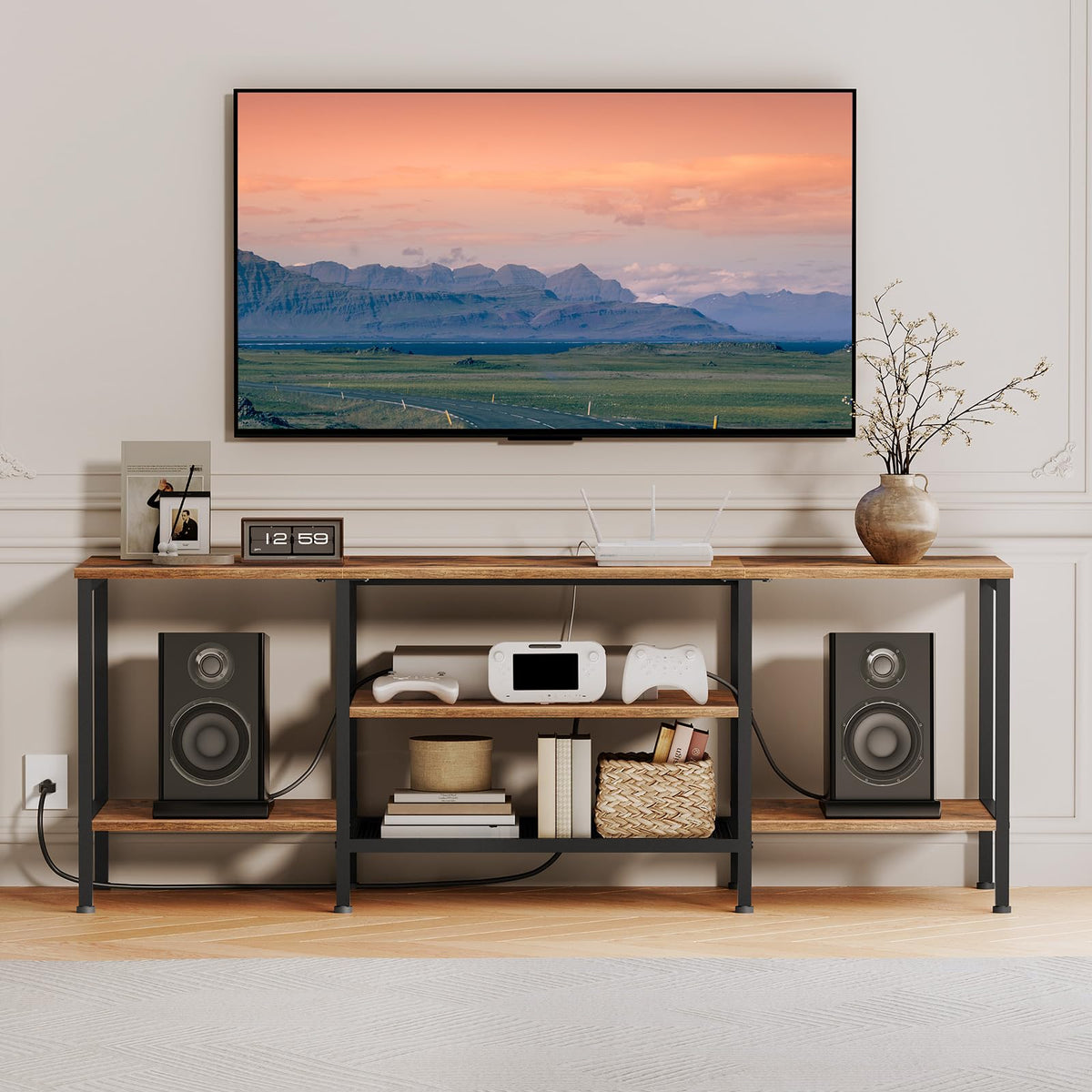 TV Stand with Power Outlets to 65 Inches G75408