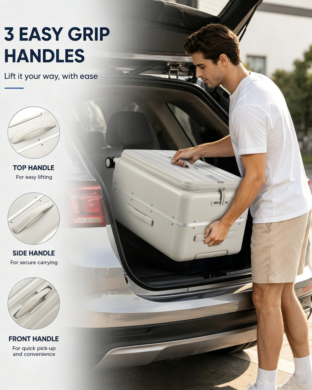 20 Inch Aluminum Frame Hard Shell Carry On Luggage with Wheels X65363