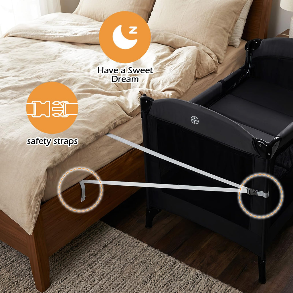 4 in 1 Baby Bassinet Bedside Crib D64090