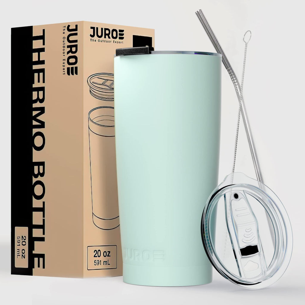 20 oz Stainless Steel Vacuum Insulated Tumbler with Lid and Straw T723164
