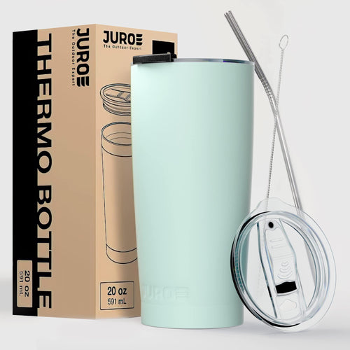 20 oz Stainless Steel Vacuum Insulated Tumbler with Lid and Straw T723164