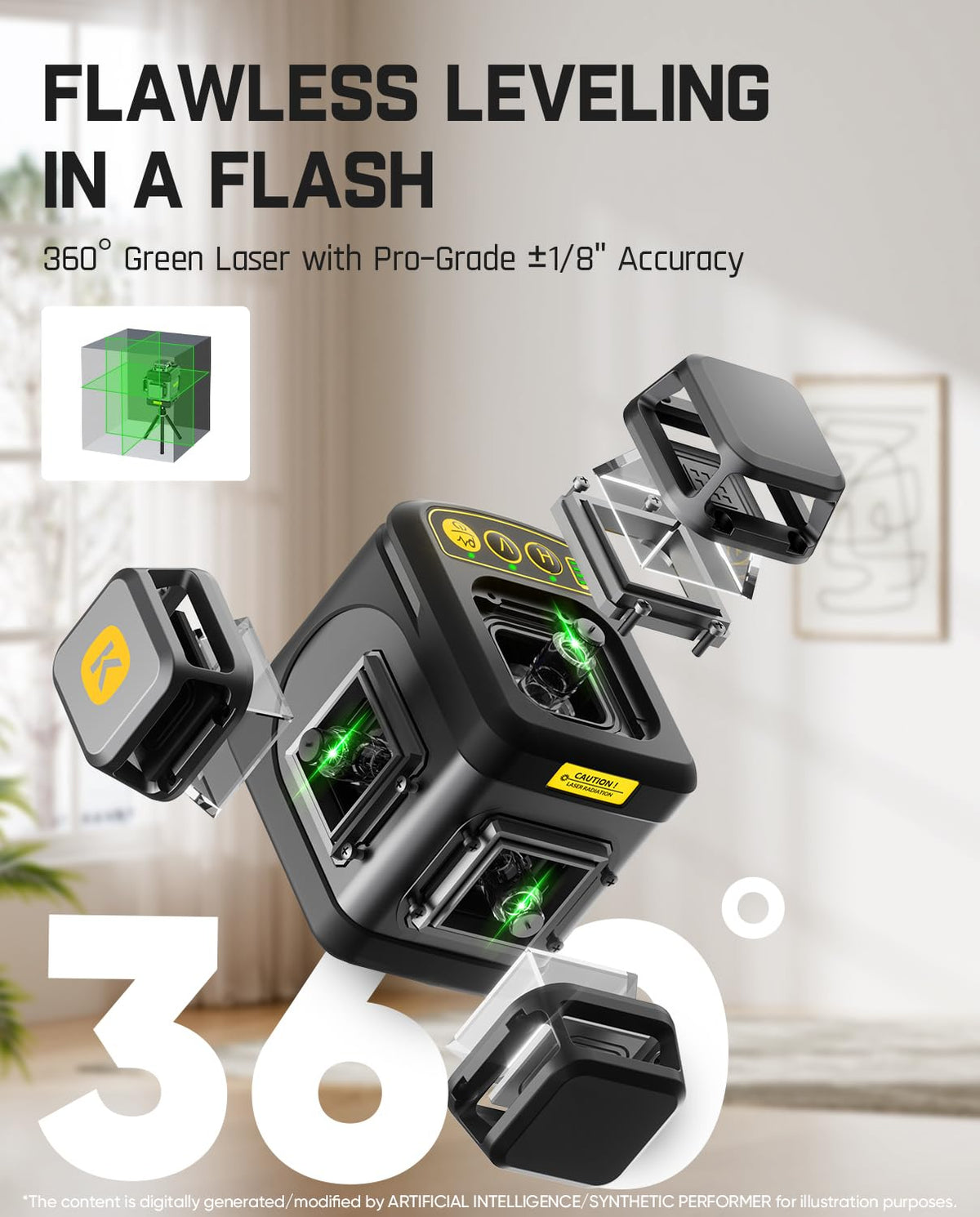 Laser Level 3x360° 16 Lines Self-Leveling K259836