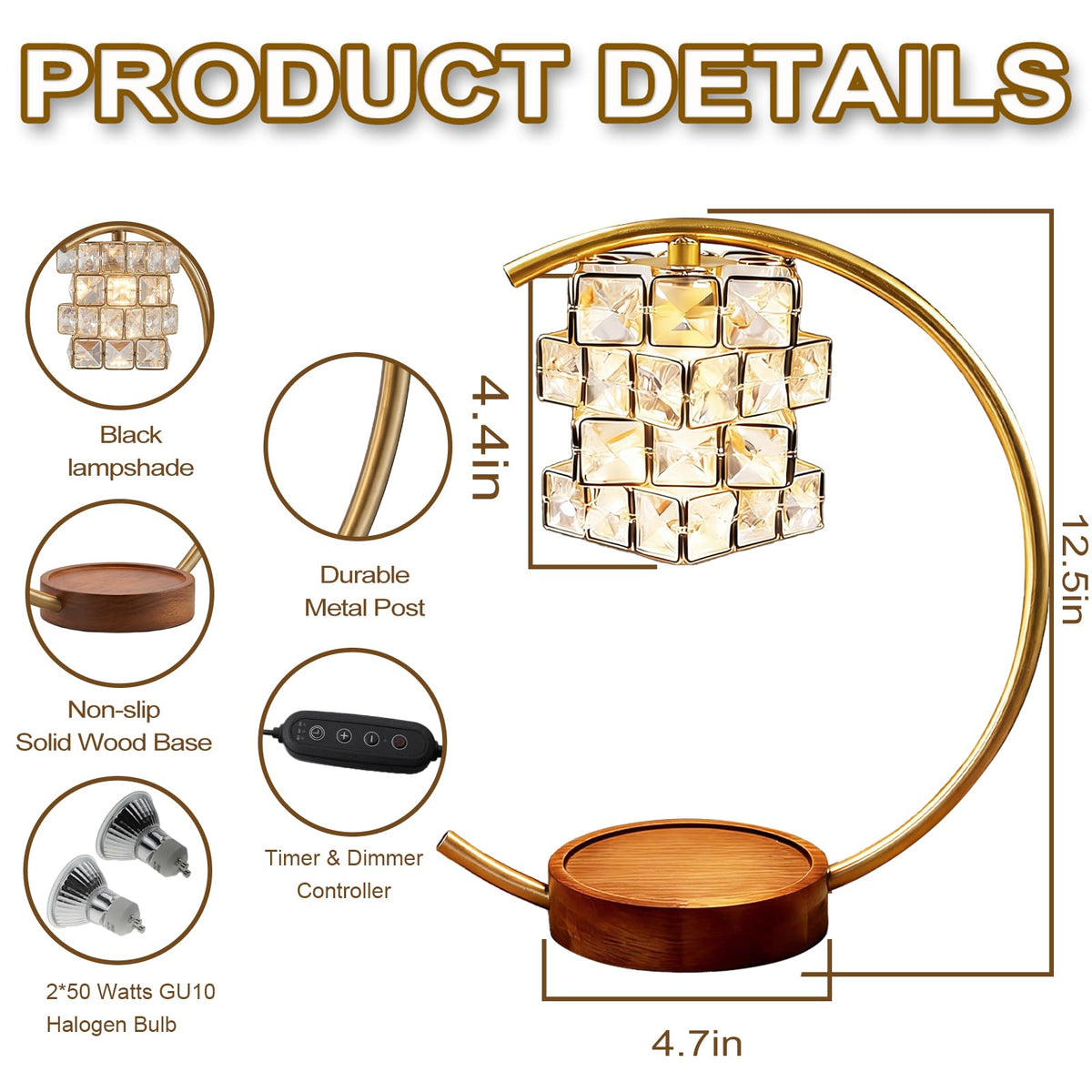 Candle Warmer Lamp with Timer Dimmable Wax Warmer K9419