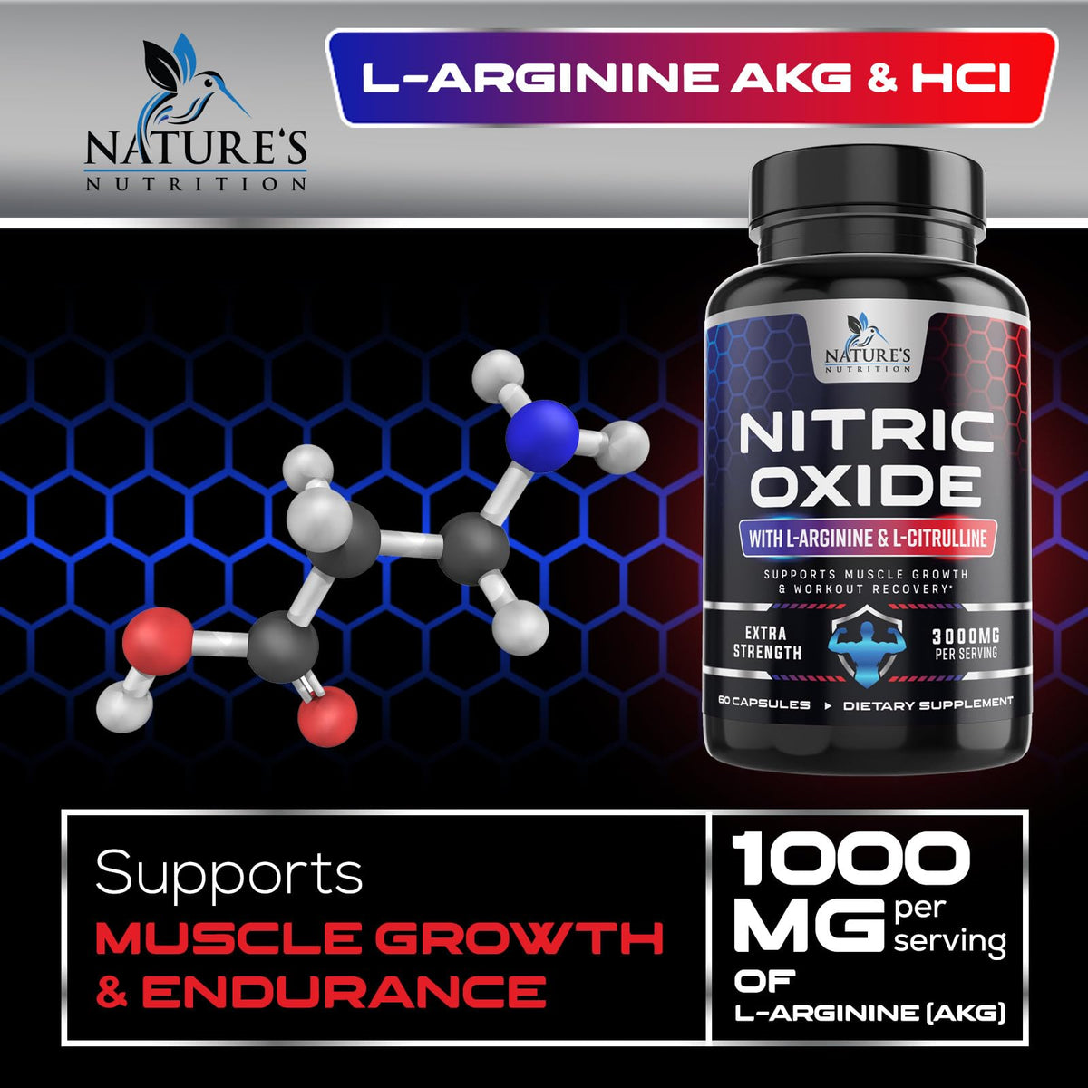 Nitric Oxide Booster 60 Capsules B36073