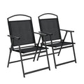 Folding Outdoor Chairs Set of 2 Black M6584