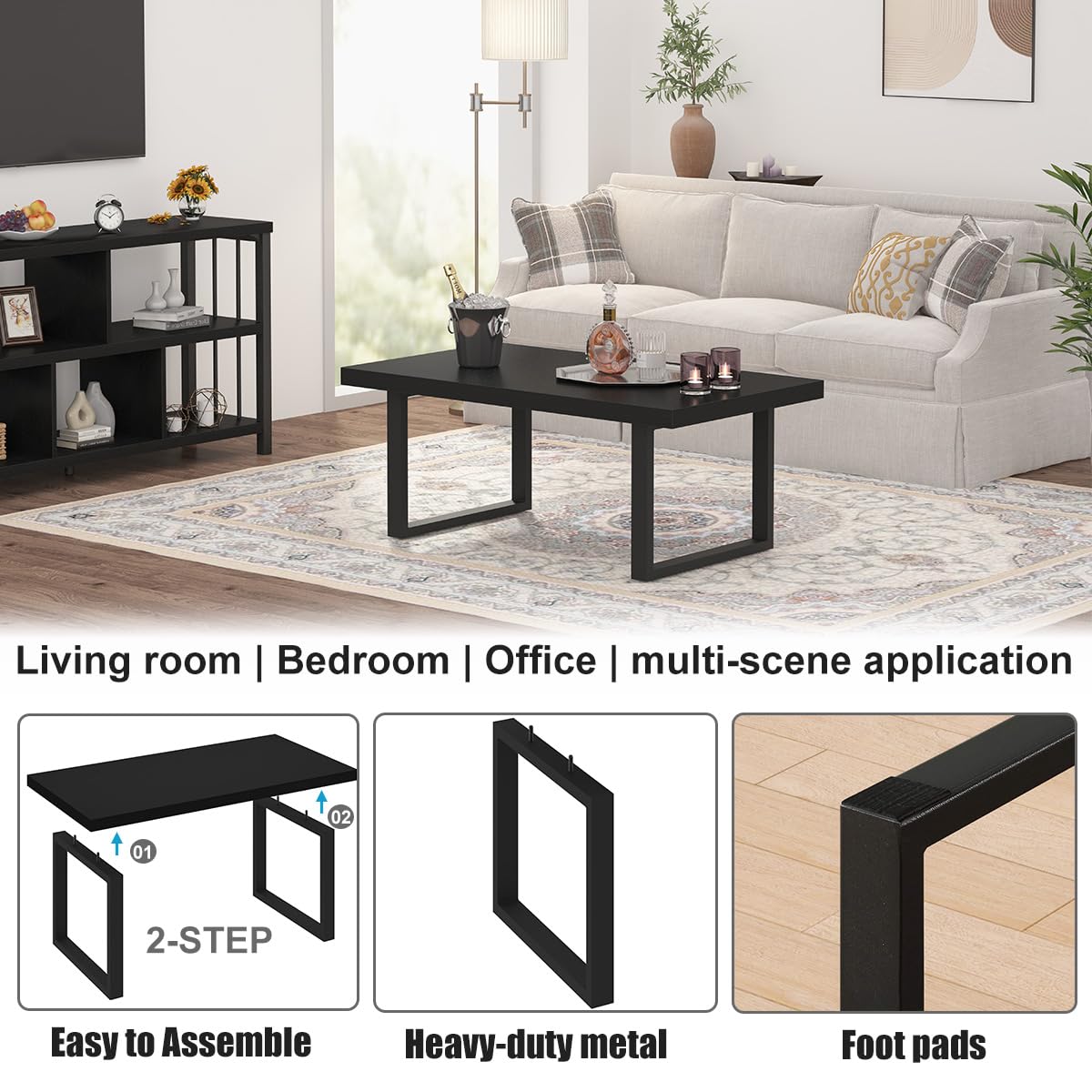 Black Wood Coffee Table E401