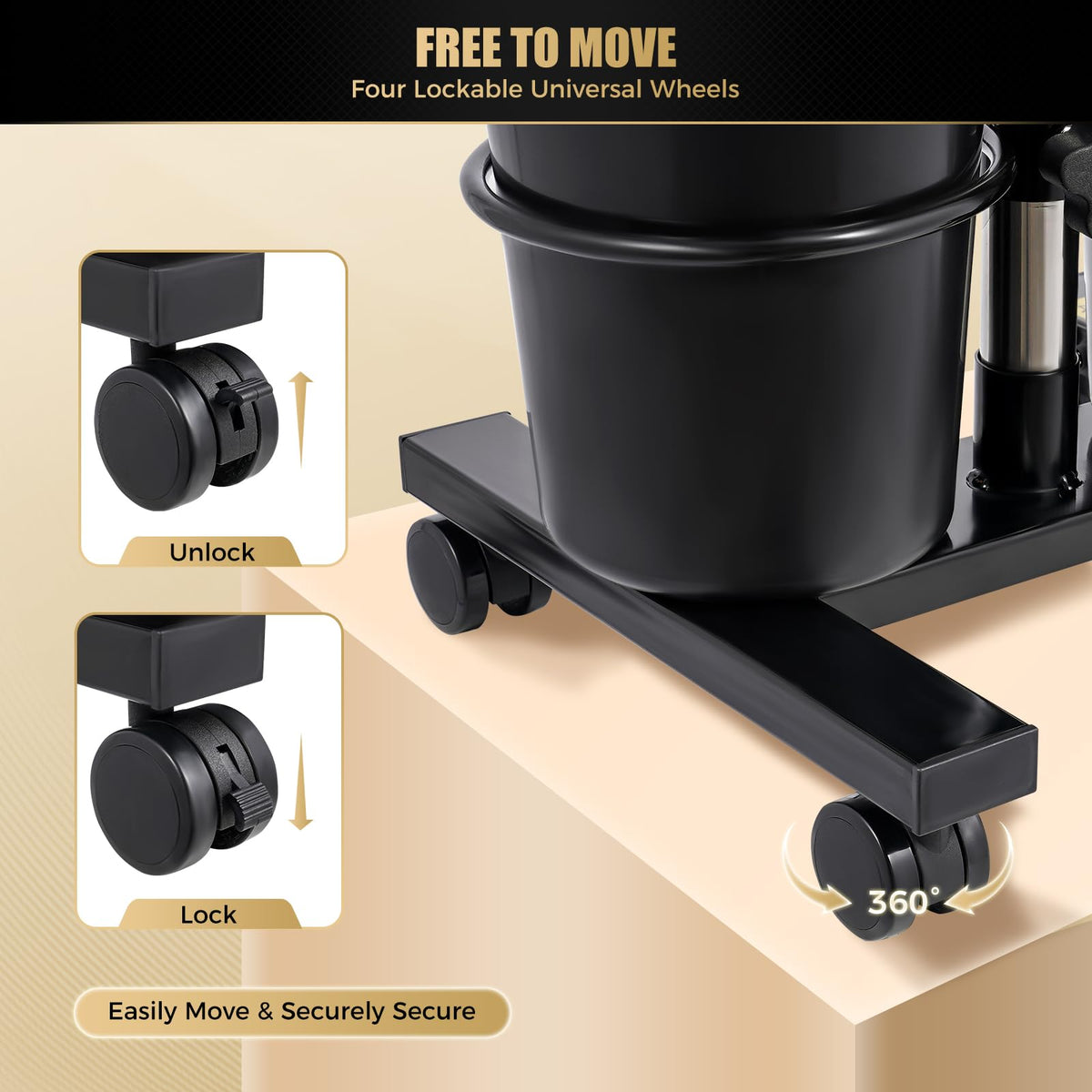 Portable Shampoo Basin with 2 Water Buckets, Black N573018