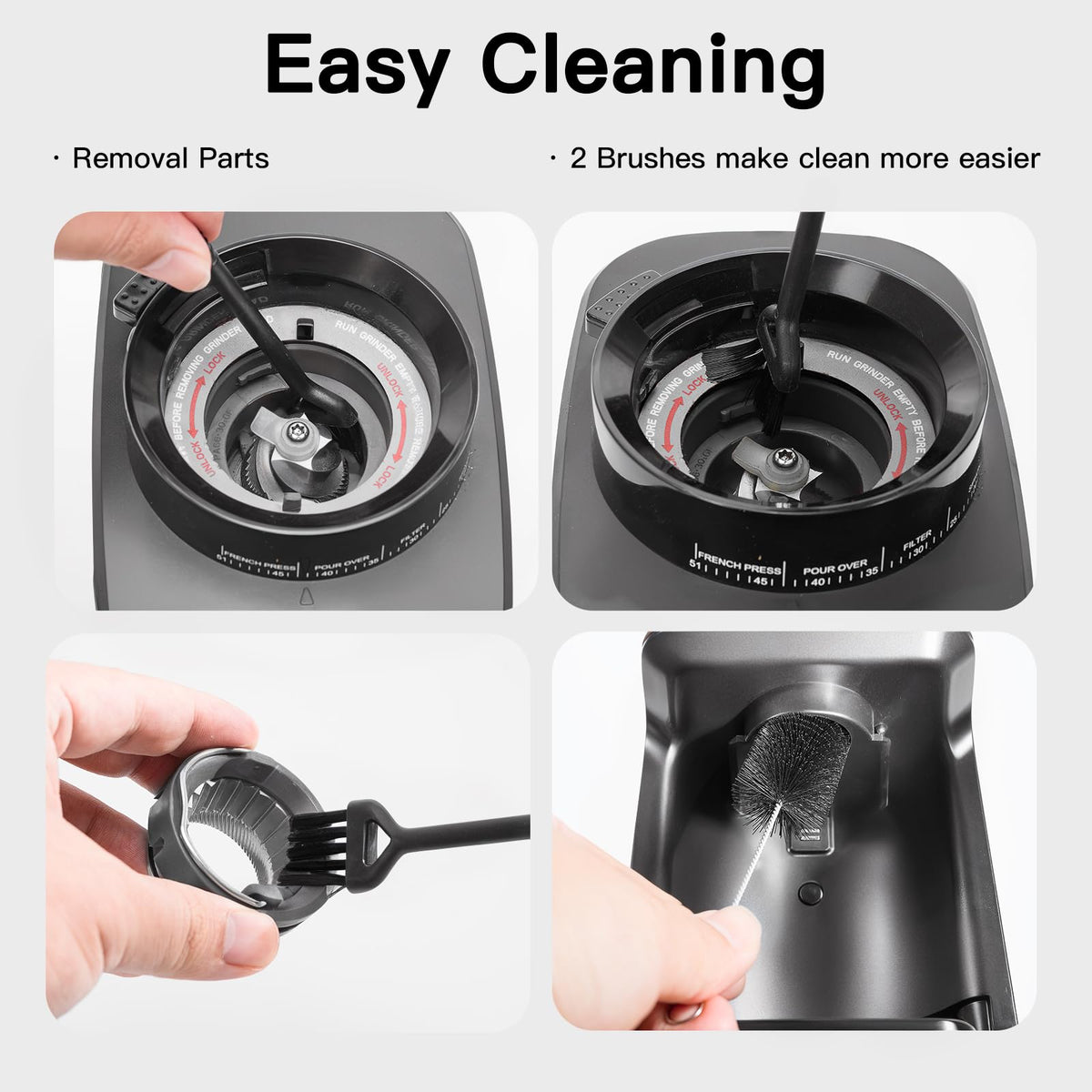 Silver Conical Burr Coffee Grinder N760