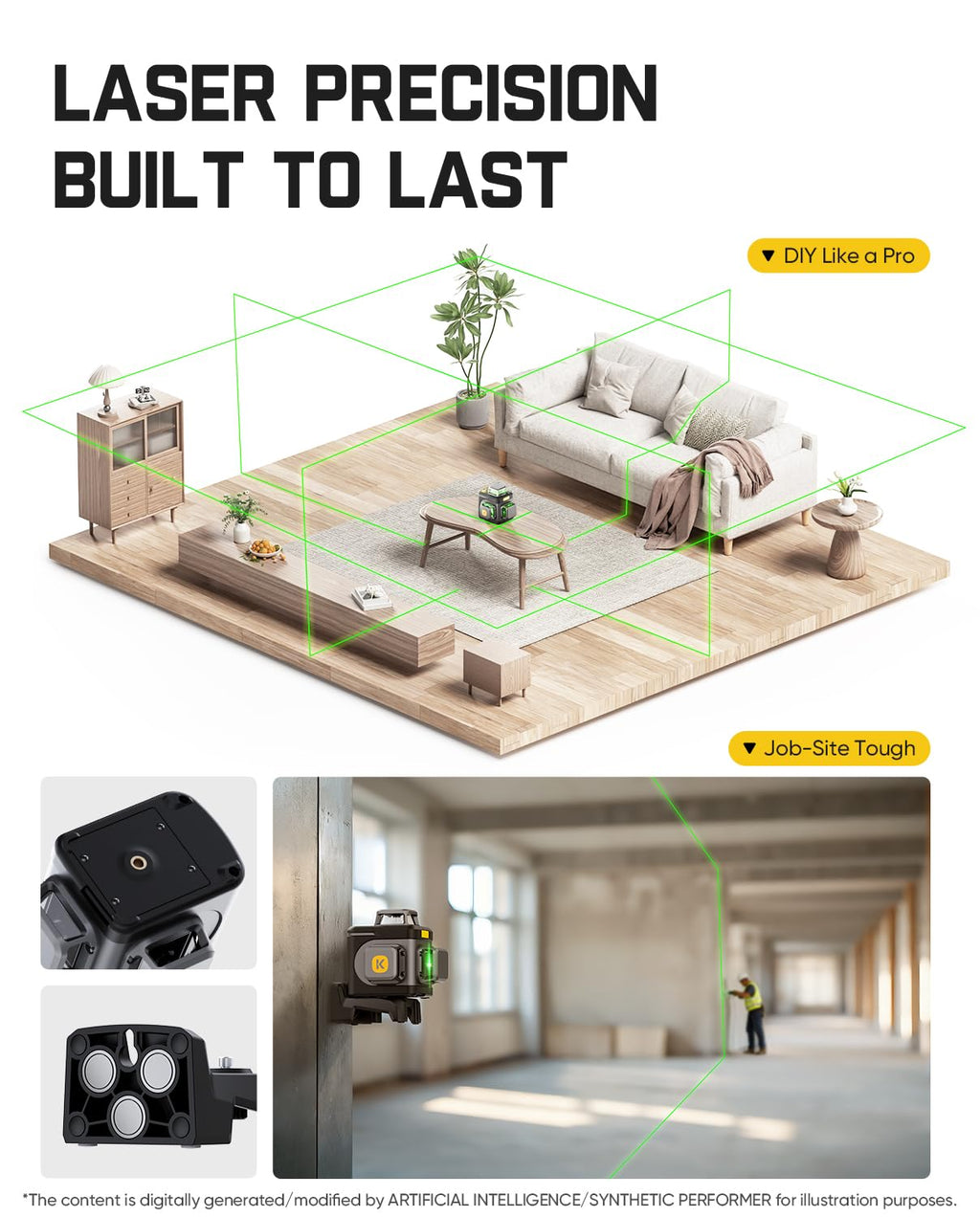 Laser Level 3x360° 16 Lines Self-Leveling K259836