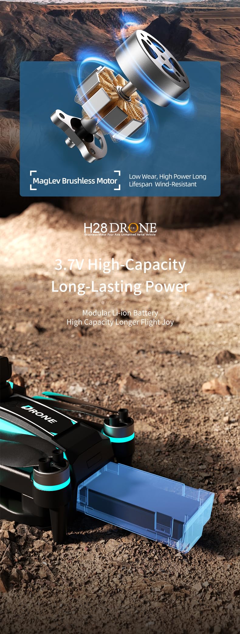 Foldable 1080P Camera Drone with 2 Batteries U46660