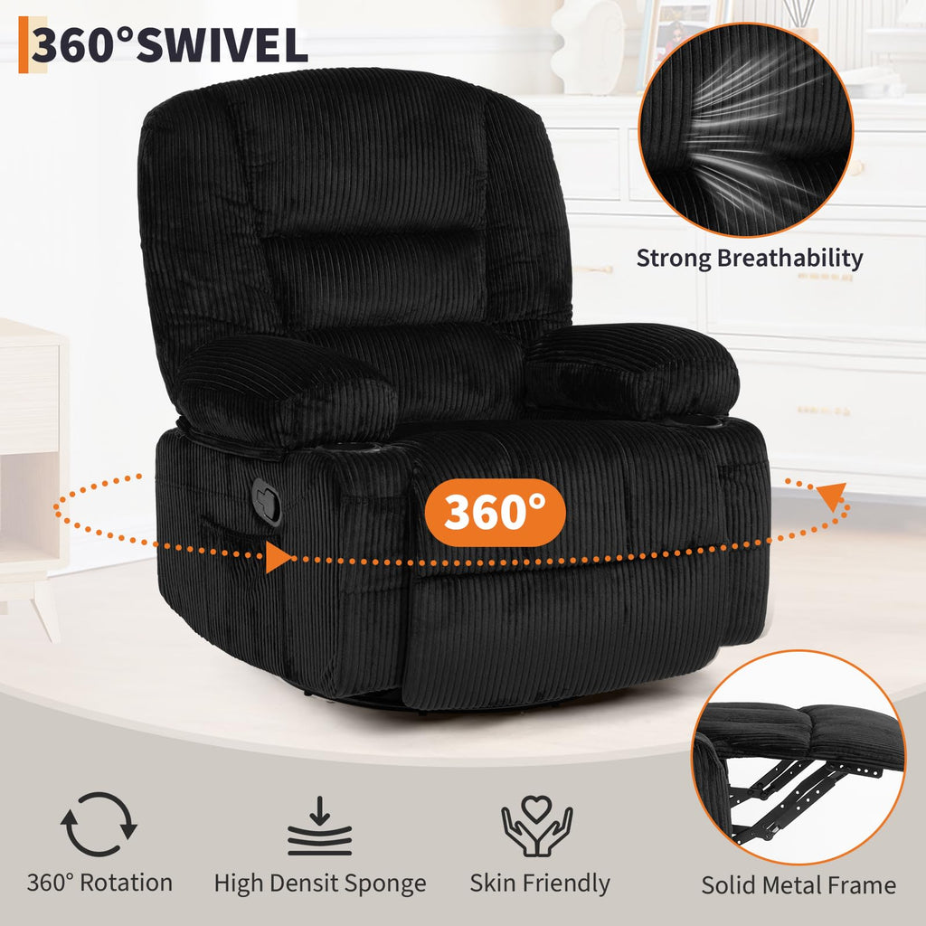 Oversized Swivel Rocker Recliner Chair M5664