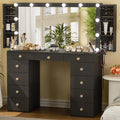 Black Vanity Desk with Mirror B499793