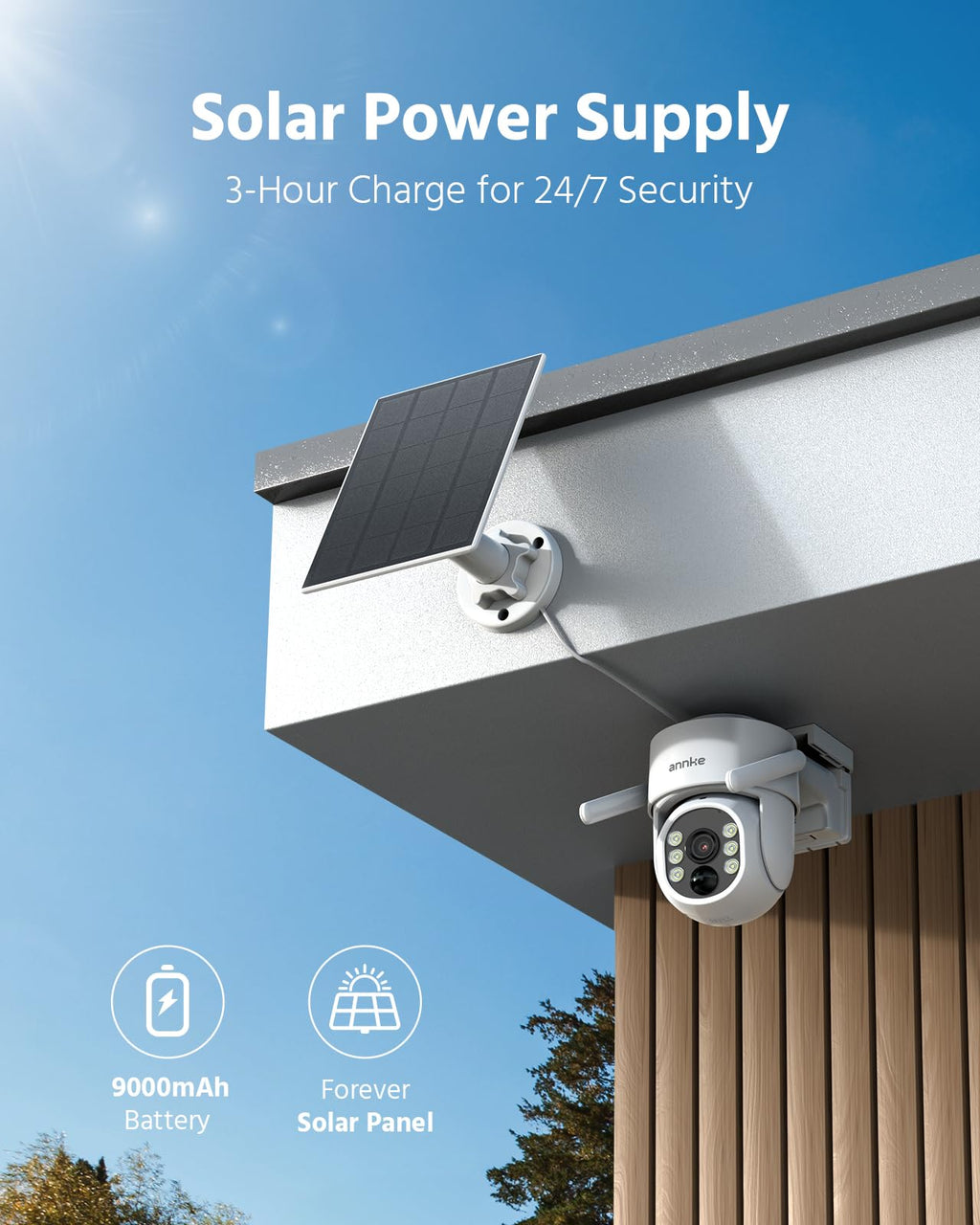 4MP Solar Security Cameras Wireless Outdoor C11863