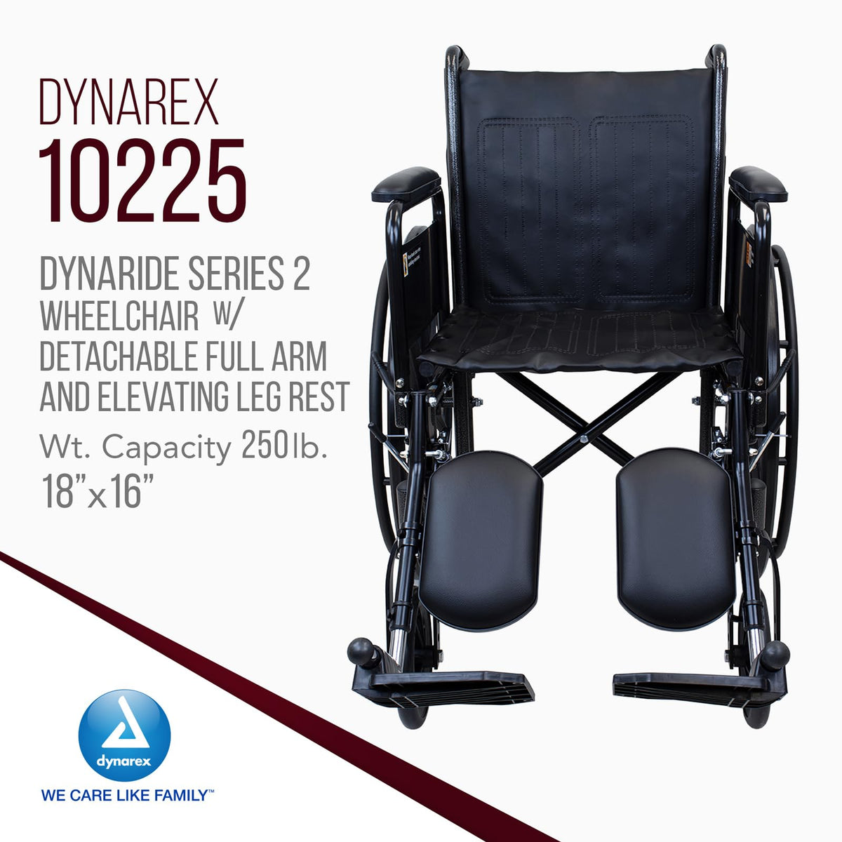 Silver Wheelchair with Detachable Full Arms & Elevating Leg Rests O404956