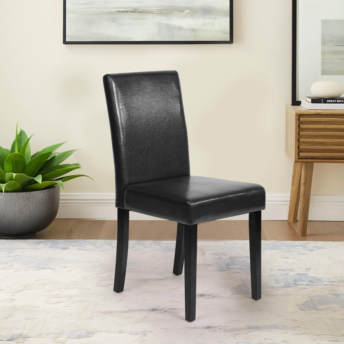 Set of 4 Black Dining Chairs X3608