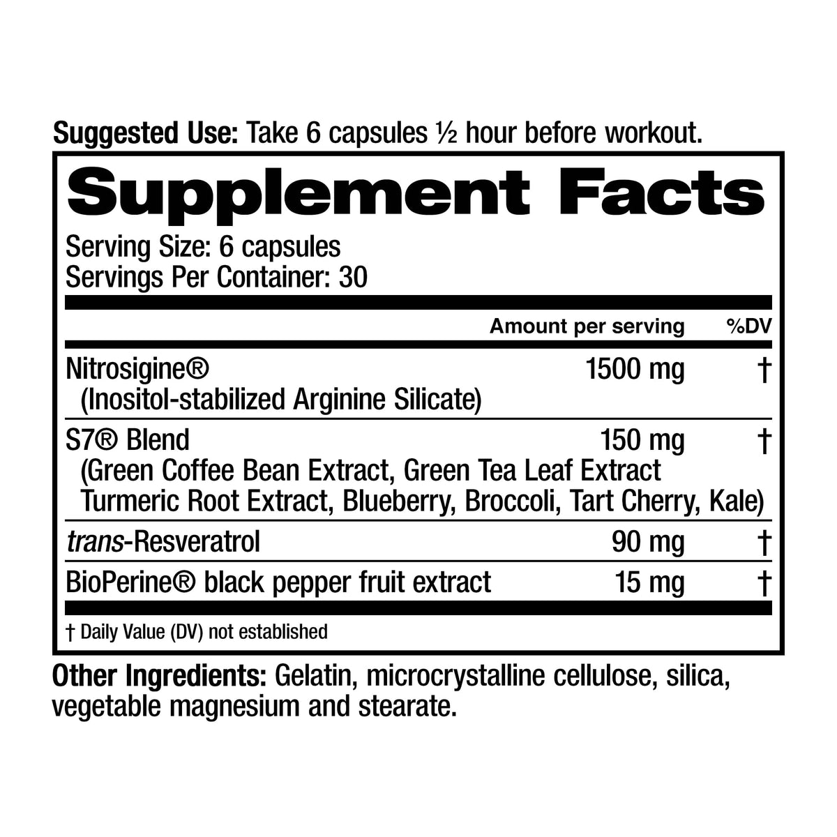 Nitric Oxide Supplements (1-Pack) E4345