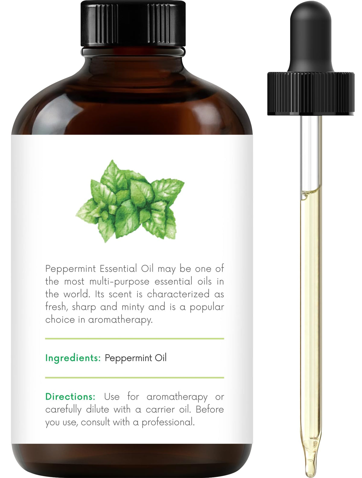 Peppermint and Lavender Essential Oils Set 2 x 4 Fl Oz B124169