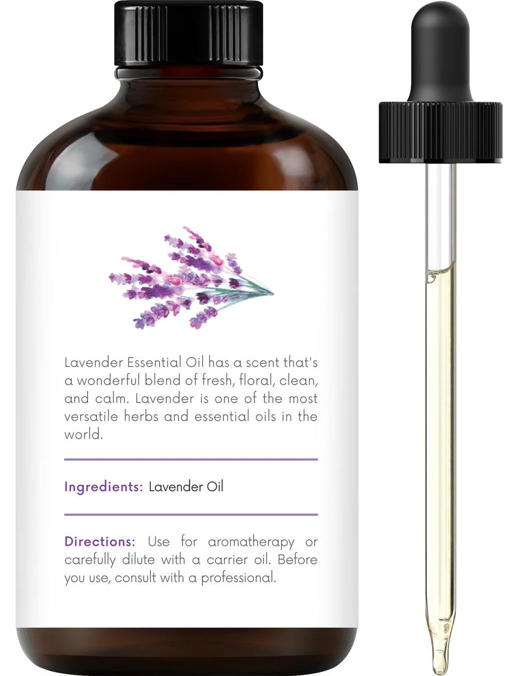 Peppermint and Lavender Essential Oils Set 2 x 4 Fl Oz B124169