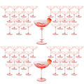 9oz Pink Plastic Martini Glasses Set T1097