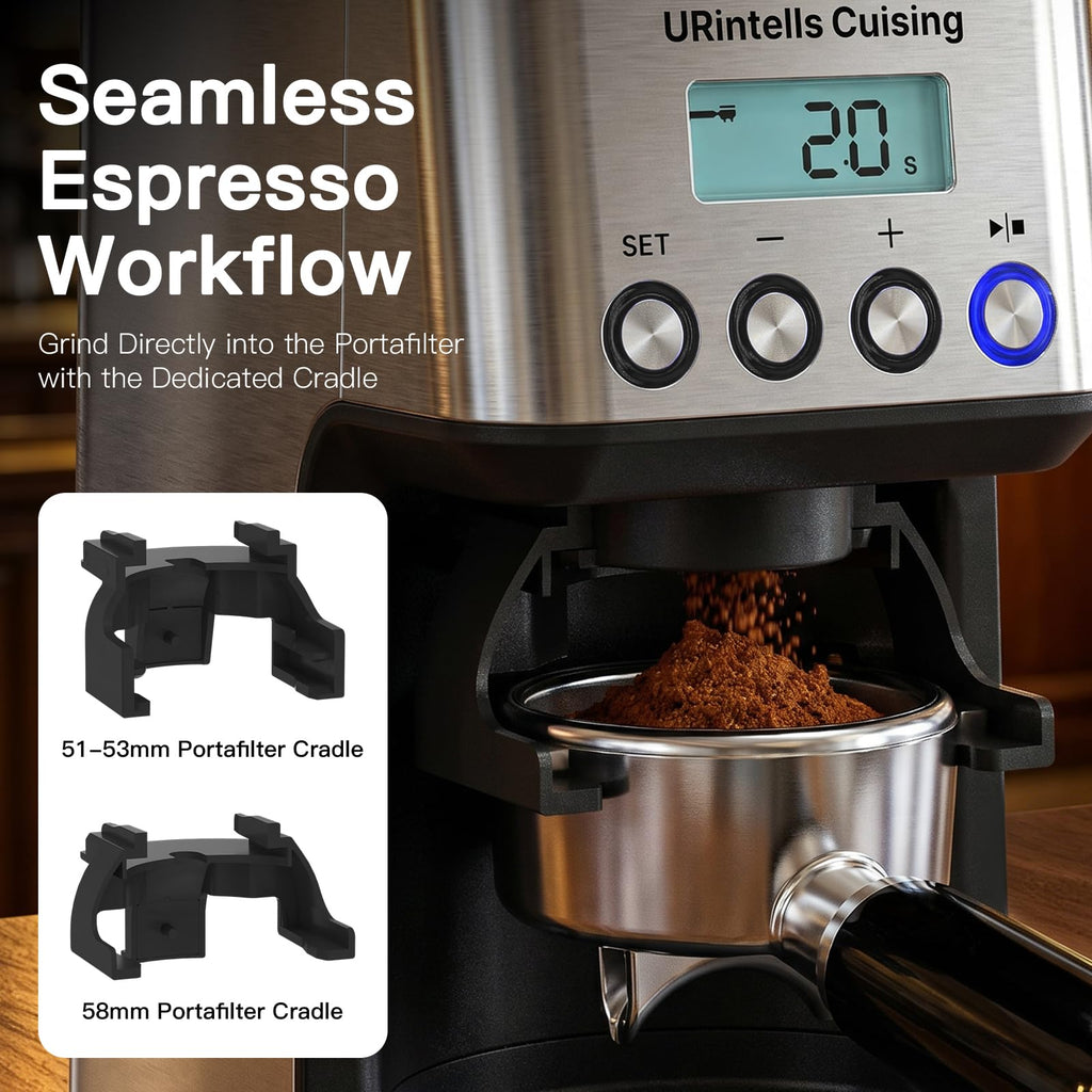 Silver Conical Burr Coffee Grinder N760