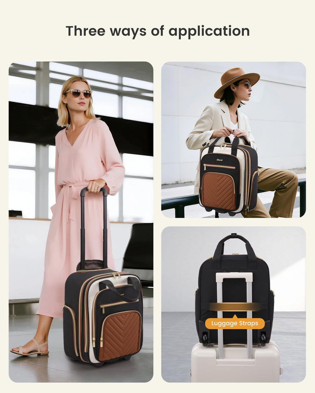 Underseat Carry On Luggage with Wheels V91001