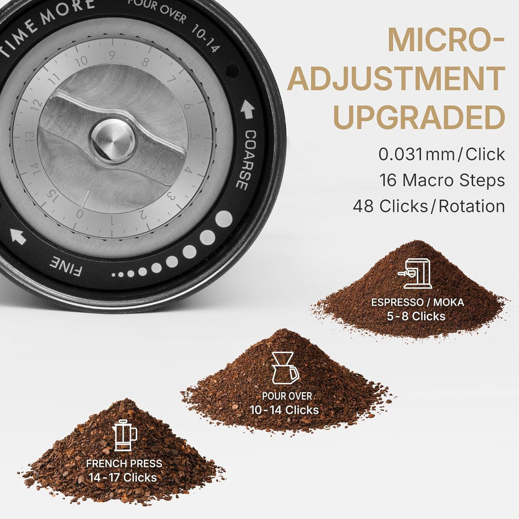 Manual Coffee Grinder with Conical Burr Portable Hand Coffee Grinder N608594
