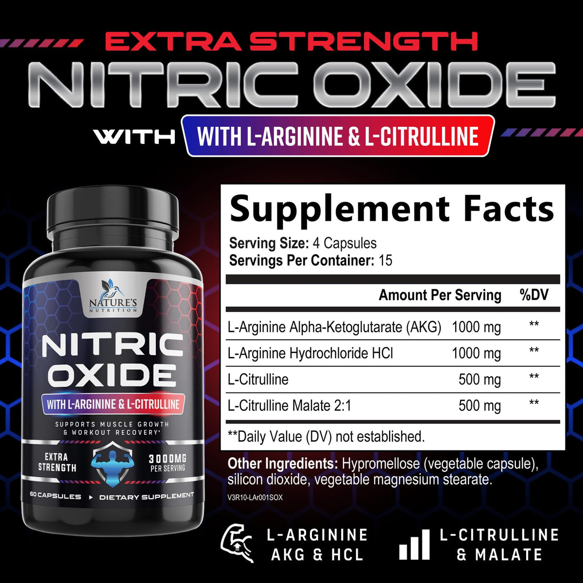 Nitric Oxide Booster 60 Capsules B36073