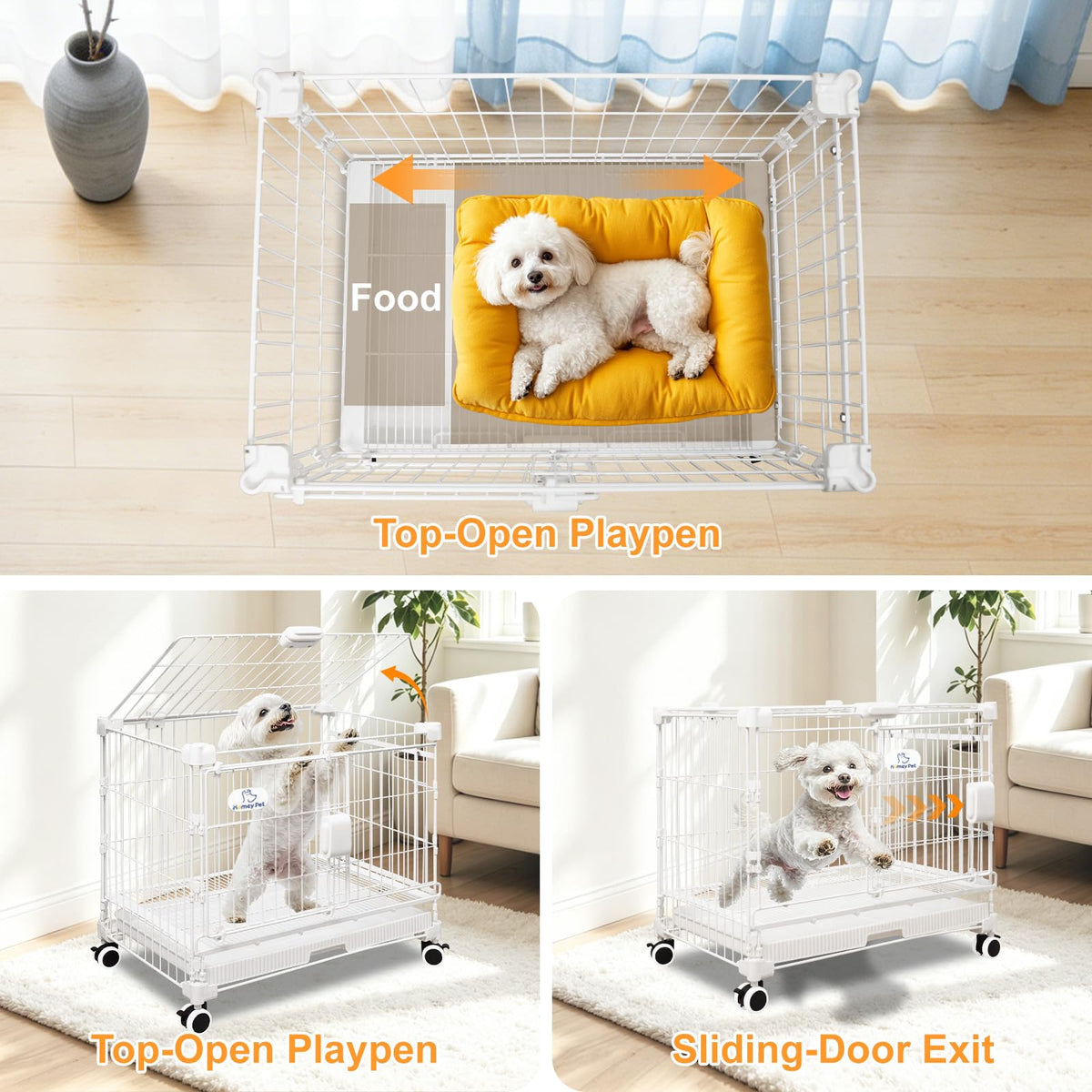 24 Inch White Puppy Crate R791912