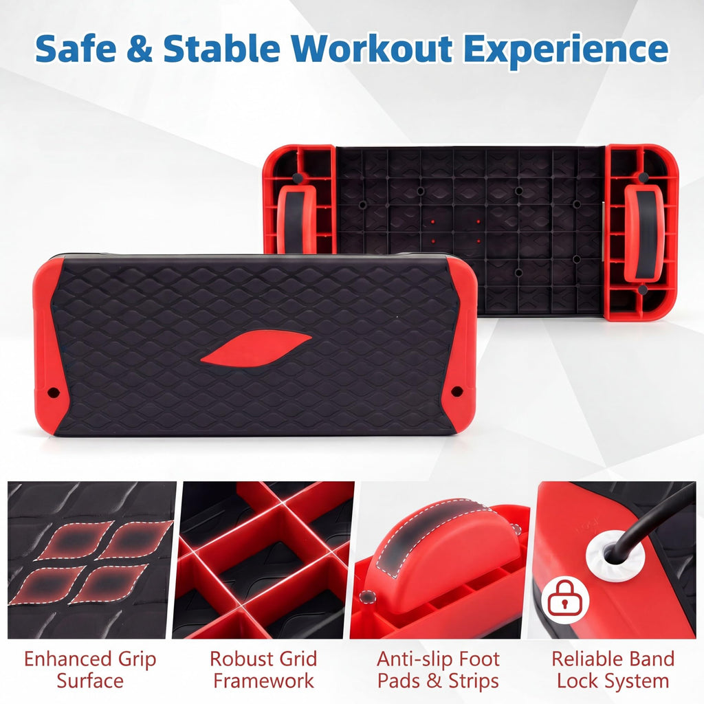 Aerobic Step Platform with Risers & Resistance Bands G269630