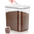 Dog Cat Food Storage Container with Handles, Stackable Pop Up Lids H86548