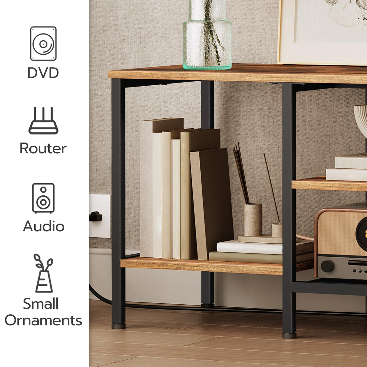 TV Stand with Power Outlets to 65 Inches G75408