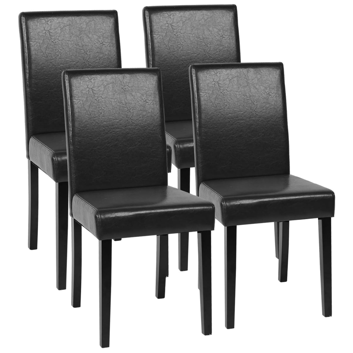 Set of 4 Black Dining Chairs X3608