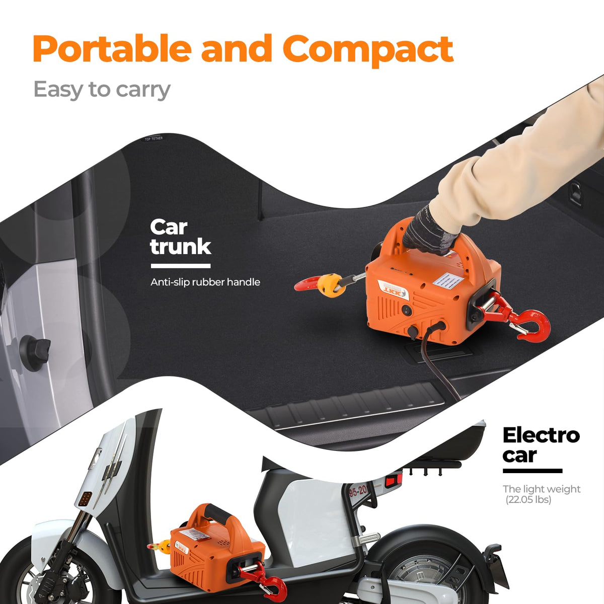 1500W 1100 lb Capacity Electric Hoist W7729