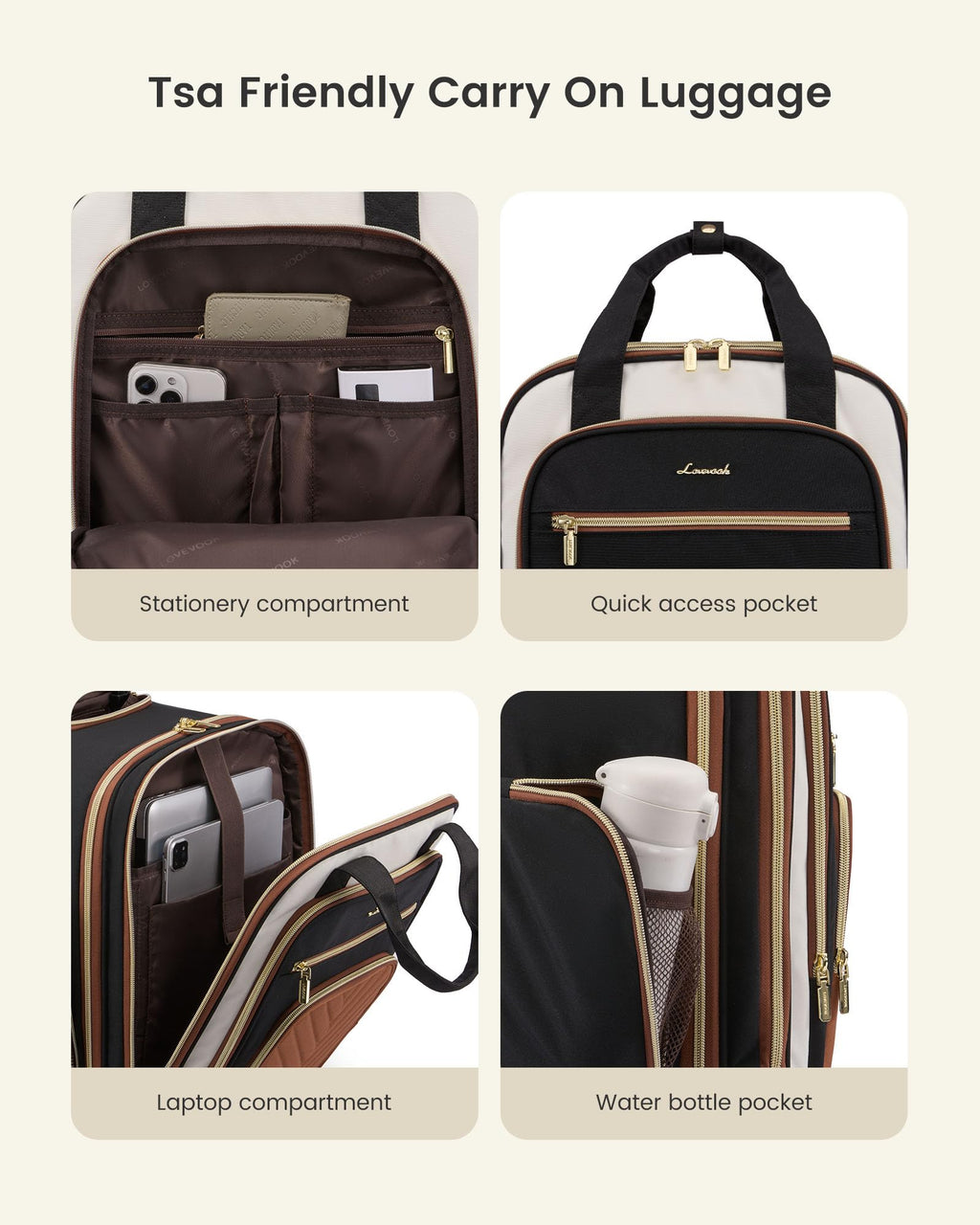 Underseat Carry On Luggage with Wheels V91001