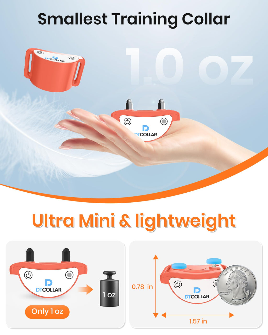 Lightweight Waterproof Cat Training Collar with Remote Z276427