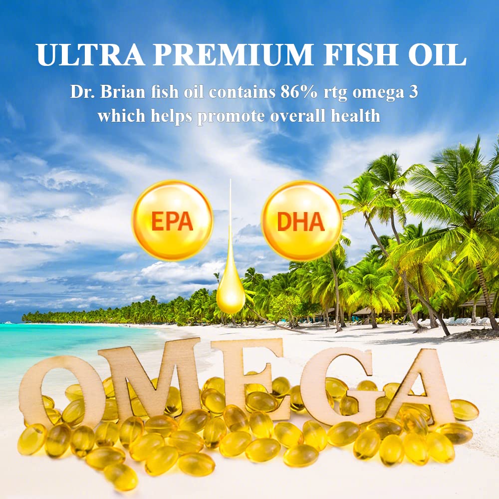 130 Softgel rTG Omega 3 Fish Oil Capsule with EPA/DHA Vitamin D E R2253