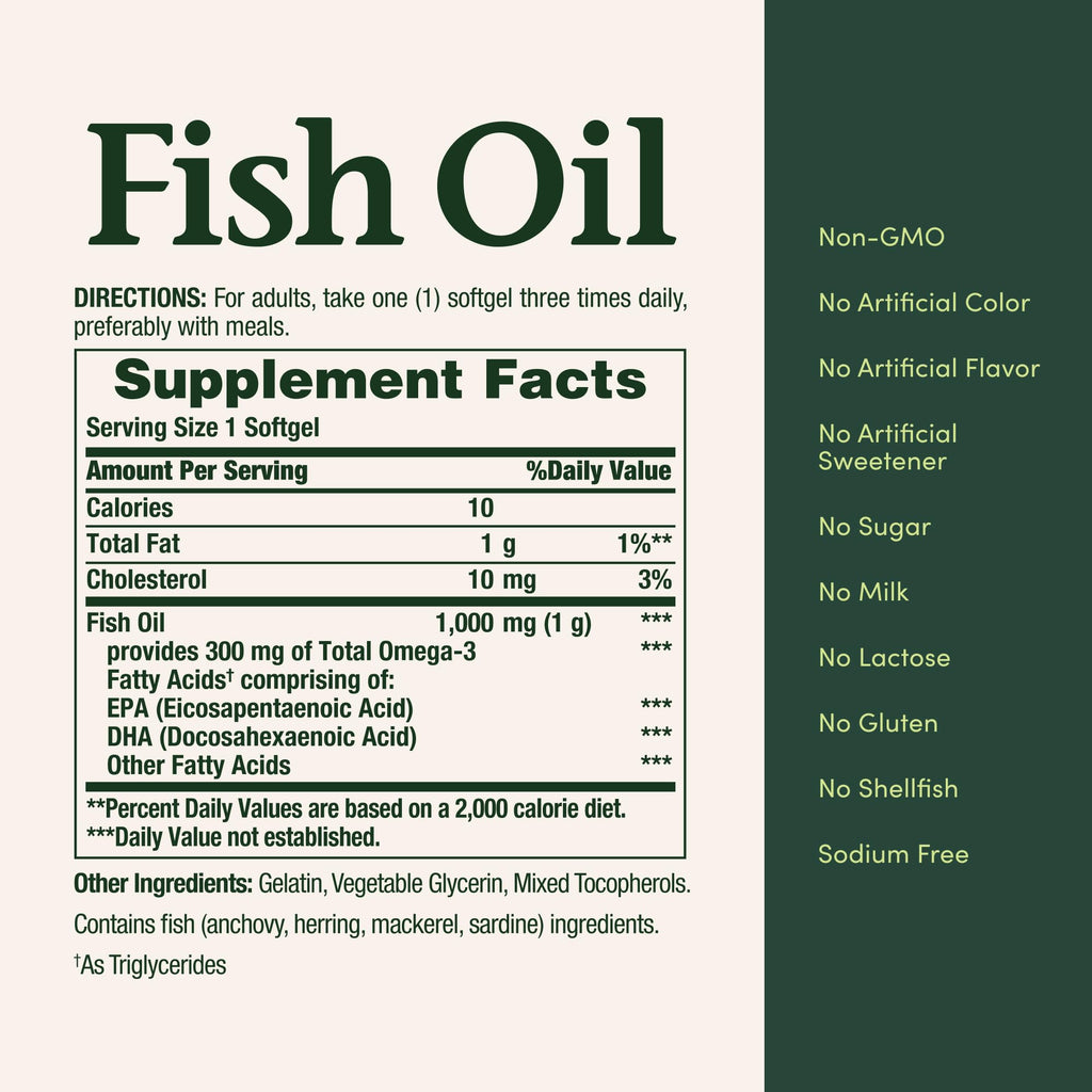 Fish Oil 1000mg 145 Count B9749